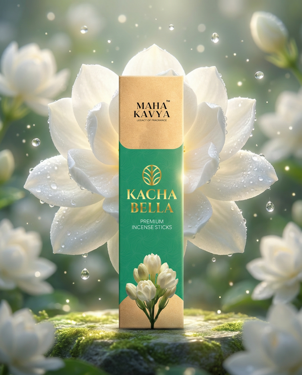 Kaccha Bella Premium Incense Sticks – Fresh Jasmine Aroma | Maha Kavya
