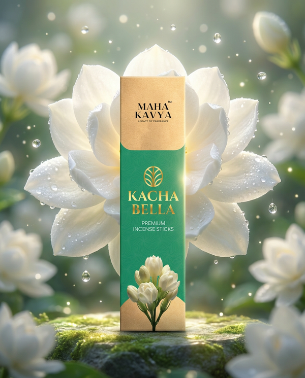 Kaccha Bella Premium Incense Sticks – Fresh Jasmine Aroma | Maha Kavya