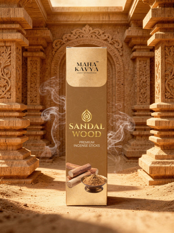 Sandalwood Premium Incense Sticks – Pure Chandan Aroma | Maha Kavya